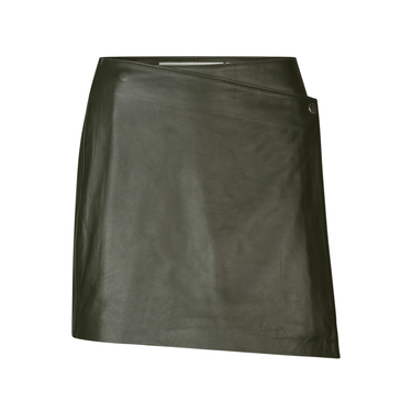 Oval Square Glory Leather Skirt Dark Army - KYOTO - Oval Square