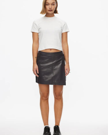 oval square Glory Leather Skirt Nightshade - KYOTO - oval square