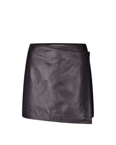 oval square Glory Leather Skirt Nightshade - KYOTO - oval square