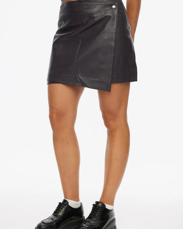 oval square Glory Leather Skirt Nightshade - KYOTO - oval square