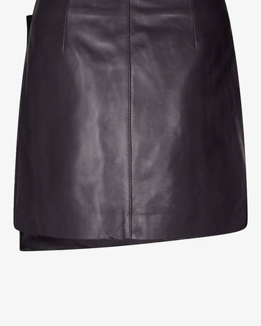 oval square Glory Leather Skirt Nightshade - KYOTO - oval square