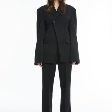 oval square Luxury Blazer Black - KYOTO - oval square