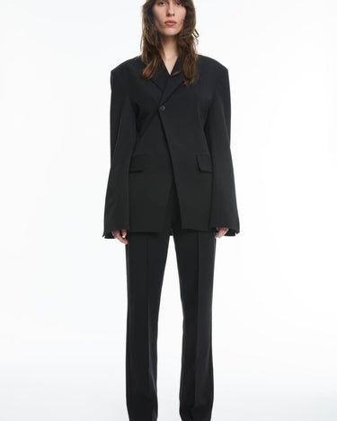 oval square Luxury Blazer Black - KYOTO - oval square