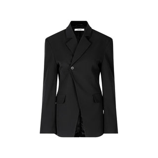 oval square Luxury Blazer Black - KYOTO - oval square