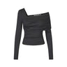 oval square Night Blouse Black - KYOTO - oval square