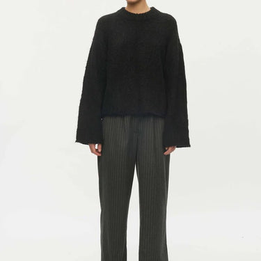 oval square OSCult Knit O - Neck Black - KYOTO - oval square