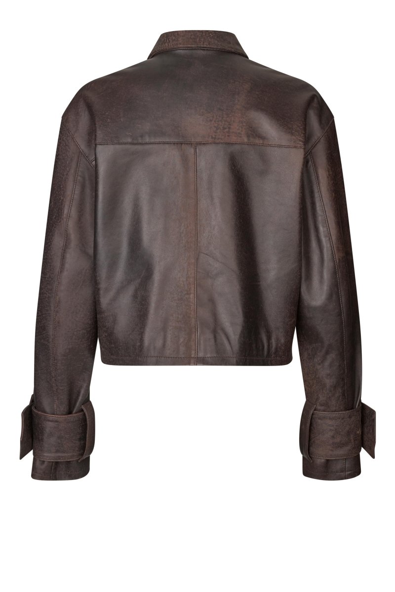 Square D Jacket Oval Square Roxy Leather Jacket Chocolate Vintage - KYOTO Oval Square ...