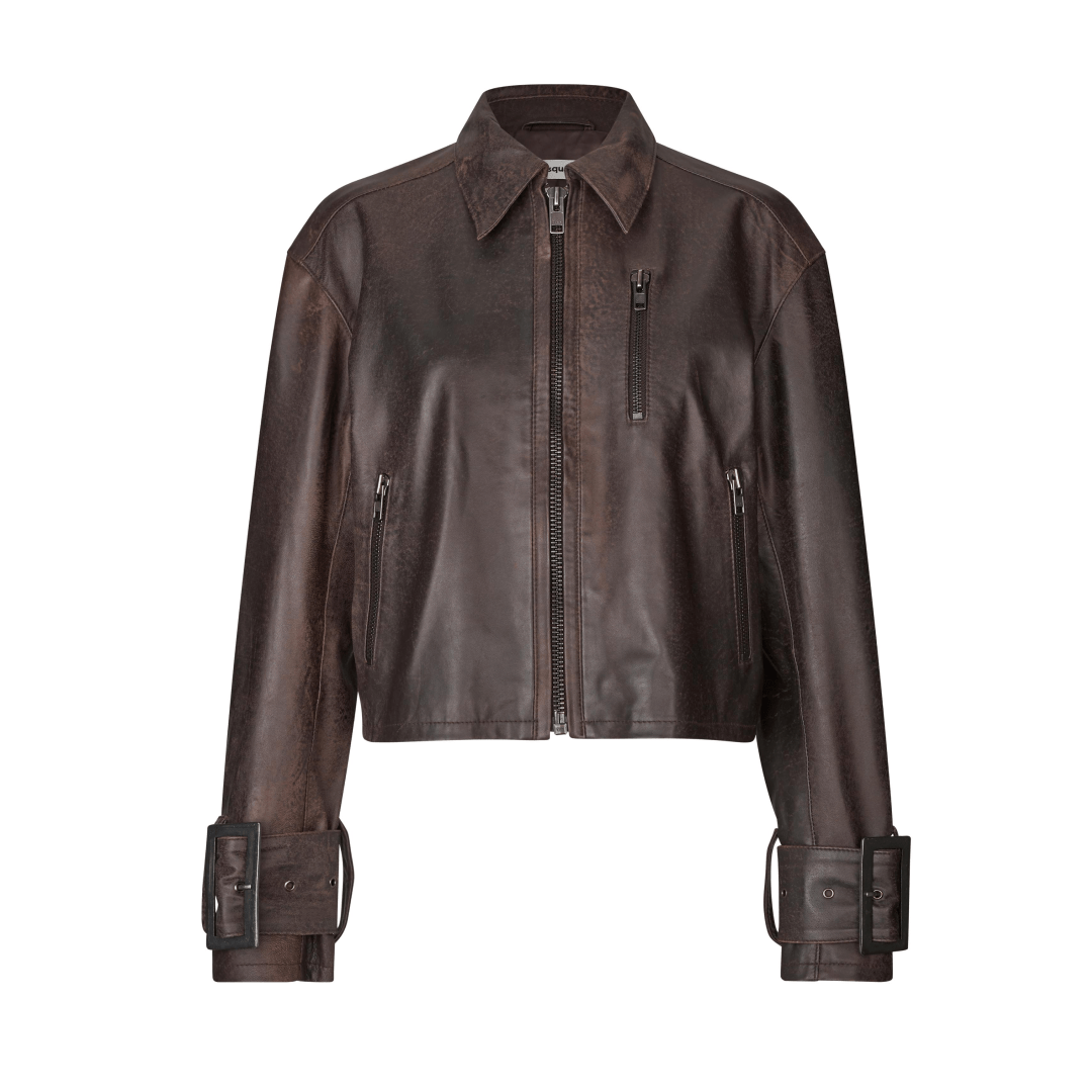 Square D Jacket Oval Square Roxy Leather Jacket Chocolate Vintage - KYOTO Oval Square ...