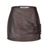 Oval Square Roxy Leather Skirt Chocolate Vintage - KYOTO - Oval Square