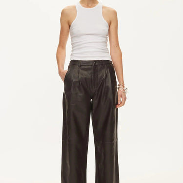 Oval square Roy Leather Trousers Chocolate Torte - KYOTO - Oval Square