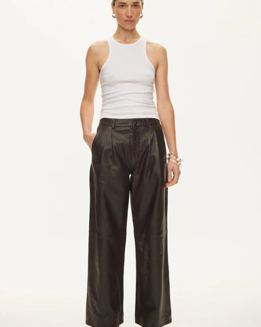 Oval square Roy Leather Trousers Chocolate Torte - KYOTO - Oval Square