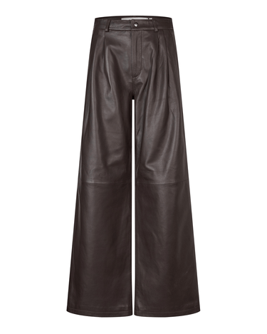 Oval square Roy Leather Trousers Chocolate Torte - KYOTO - Oval Square