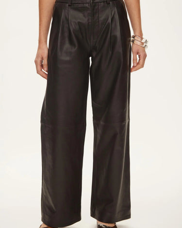 Oval square Roy Leather Trousers Chocolate Torte - KYOTO - Oval Square