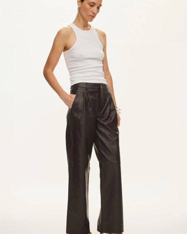 Oval square Roy Leather Trousers Chocolate Torte - KYOTO - Oval Square