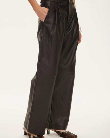 Oval square Roy Leather Trousers Chocolate Torte - KYOTO - Oval Square