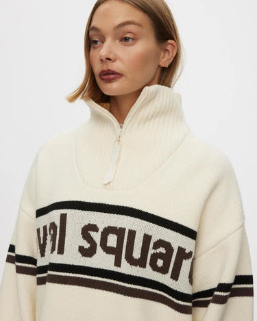 oval square Snowy Knit Anorak Off White - KYOTO - oval square