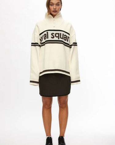 oval square Snowy Knit Anorak Off White - KYOTO - oval square