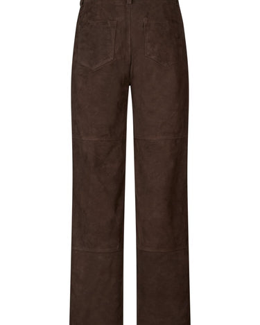 Oval Square Spirit Suede Trousers Chocolate Torte - KYOTO - Oval Square