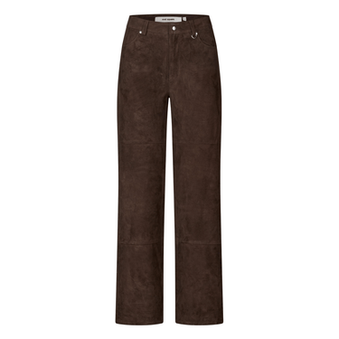 Oval Square Spirit Suede Trousers Chocolate Torte - KYOTO - Oval Square