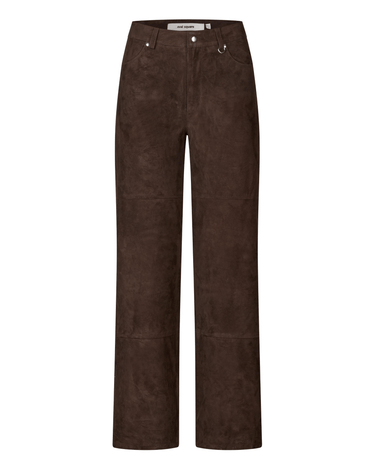 Oval Square Spirit Suede Trousers Chocolate Torte - KYOTO - Oval Square