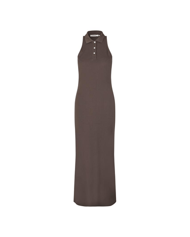 oval square Sunny Polo Dress Dark Oak - KYOTO - oval square