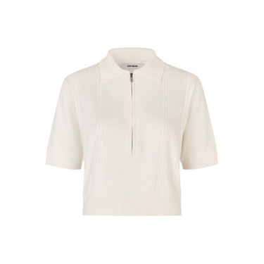 oval square Vika Knit Polo Striktrøjer Off White - KYOTO - oval square