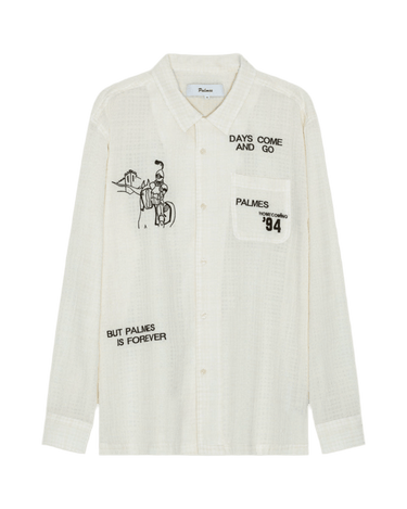 Palmes Broken White Forever Camp Collar Shirt - KYOTO - Palmes