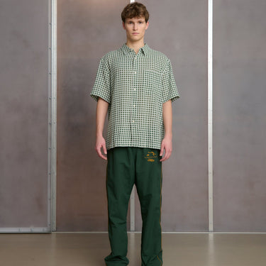 Palmes CHECKERED SHIRT WHITE - GREEN - KYOTO - Palmes