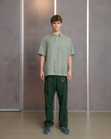 Palmes CHECKERED SHIRT WHITE - GREEN - KYOTO - Palmes