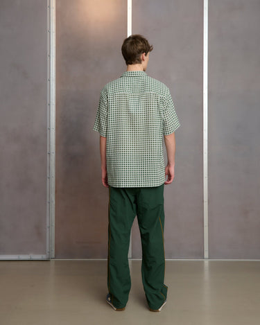 Palmes CHECKERED SHIRT WHITE - GREEN - KYOTO - Palmes