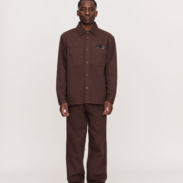 Palmes Coarse Overshirt, Brown - KYOTO - Palmes
