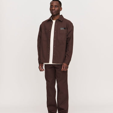 Palmes Coarse Overshirt, Brown - KYOTO - Palmes