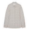 Palmes Cotton Checkered Shirt White/Brown - KYOTO - Palmes