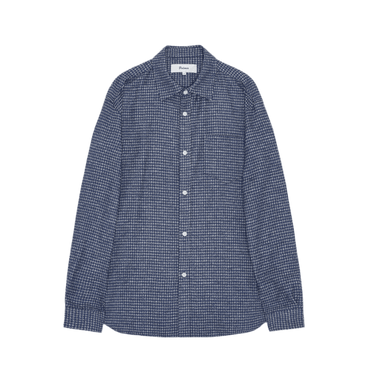 Palmes Cotton Mouline Shirt Blue - KYOTO - Palmes
