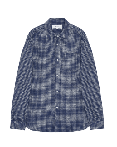 Palmes Cotton Mouline Shirt Blue - KYOTO - Palmes