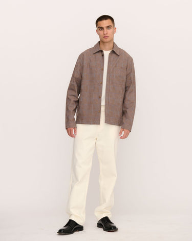 Palmes Glen Overshirt Brown - KYOTO - Palmes