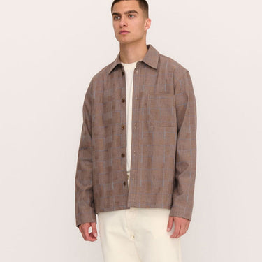 Palmes Glen Overshirt Brown - KYOTO - Palmes