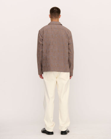 Palmes Glen Overshirt Brown - KYOTO - Palmes