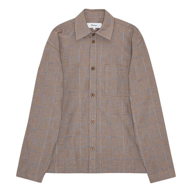 Palmes Glen Overshirt Brown - KYOTO - Palmes