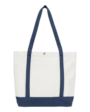 Palmes Logo Heavy Tote Bag Navy/White - KYOTO - Palmes