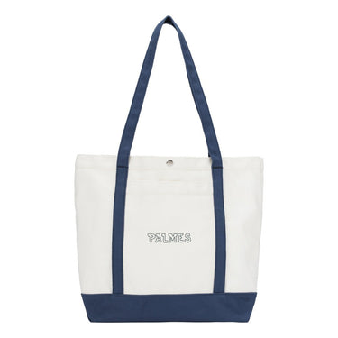 Palmes Logo Heavy Tote Bag Navy/White - KYOTO - Palmes