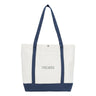 Palmes Logo Heavy Tote Bag Navy/White - KYOTO - Palmes