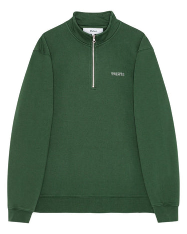 Palmes Remember Zip Sweatshirt Dark Green - KYOTO - Palmes