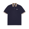 Palmes White Oval Pique Polo Dark Blue - KYOTO - Palmes