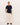 Palmes White Oval Pique Polo Dark Blue - KYOTO - Palmes