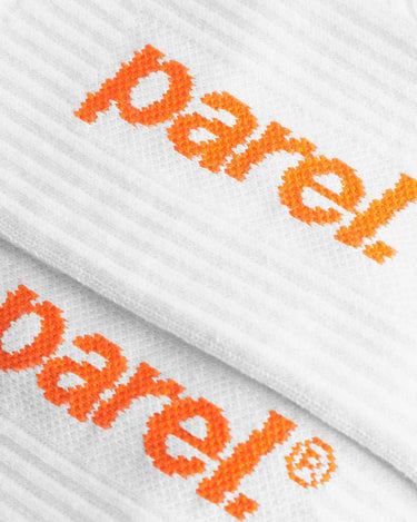 Parel Studios Sport Socks White/Orange AW24 - KYOTO - Parel Studios