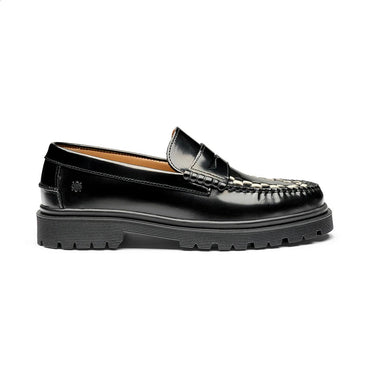 Playboy Duncan Black/White polido leather loafers - KYOTO - Playboy