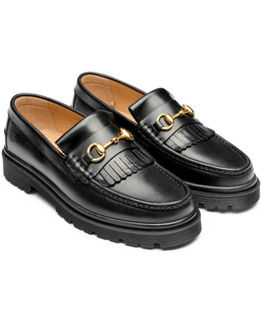 Playboy Milton Pull up leather Black leather loafers - KYOTO - Playboy