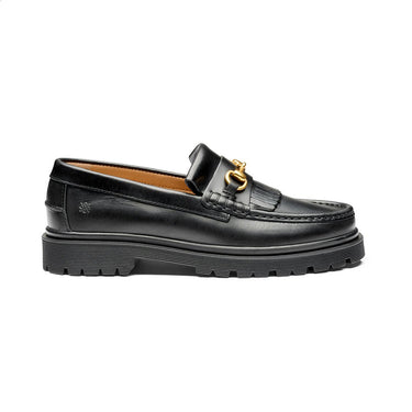 Playboy Milton Pull up leather Black leather loafers - KYOTO - Playboy