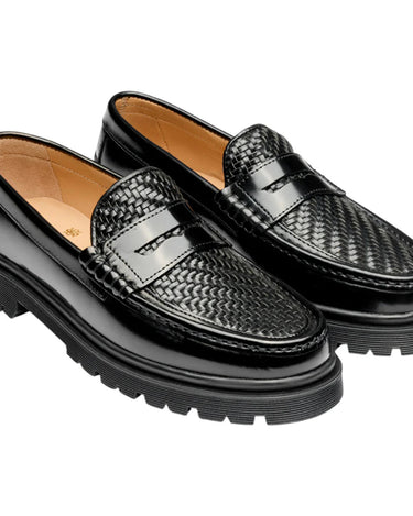 Playboy Richmond Black polido/Black leather loafers - KYOTO - Playboy